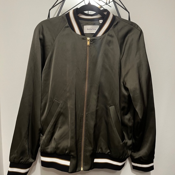 Babaton Chelsey Satin Bomber Jacket - Picture 2 of 13